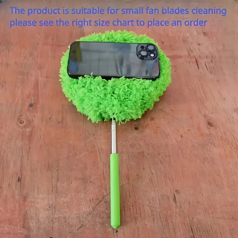 Ceiling Fan Cleaner with Extension Bar - Removable, Washable, Battery-Free Dust Brush