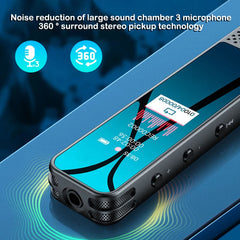 32/64G Digital Voice Recorder USB Pen Audio Recorder Intelligent Noise Reduction Recording with Microphone Dictaphone MP3 Player