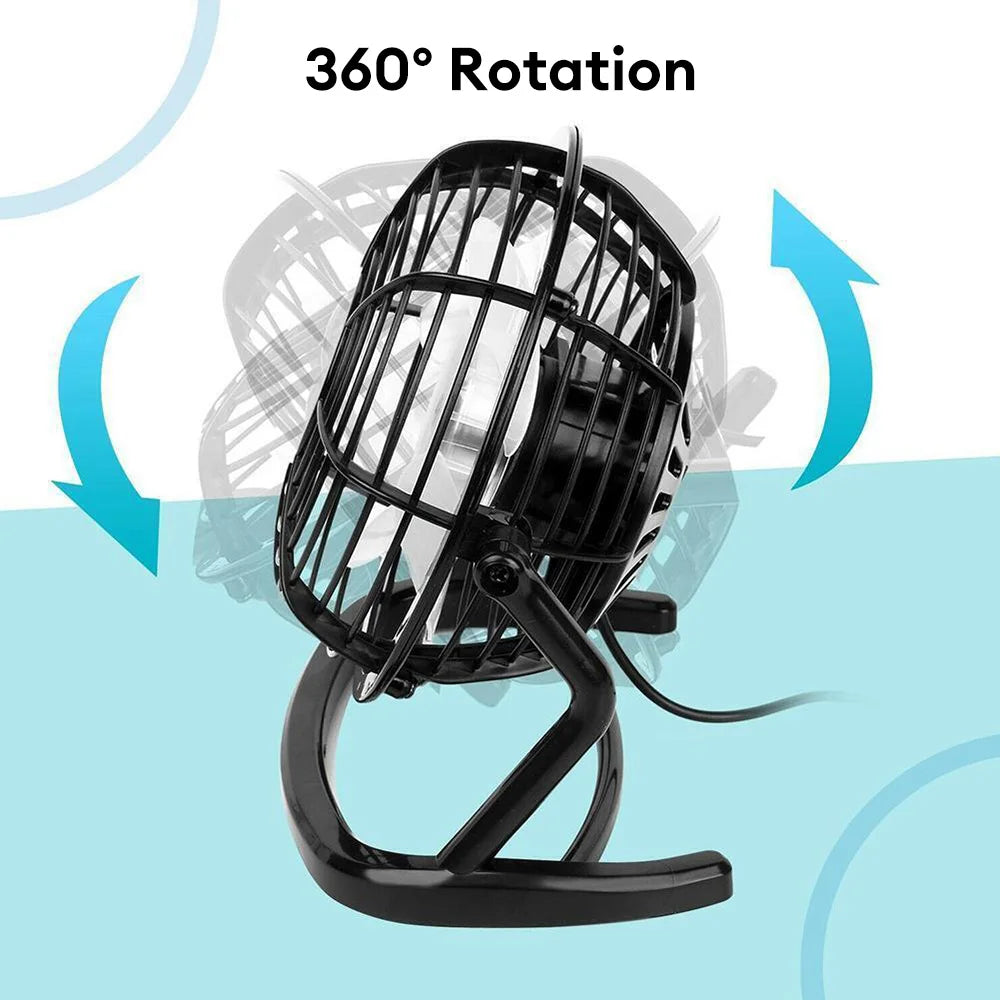 Usb Plug Table Fan Portable Mini Table Fan 360 Degree Rotation Adjustable Clip Fan