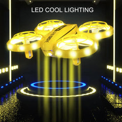 Kids Mini Drone Remote Control Colorful LED Quadcopter 360° Flip Shockproof Full Propeller Protect RC Drone