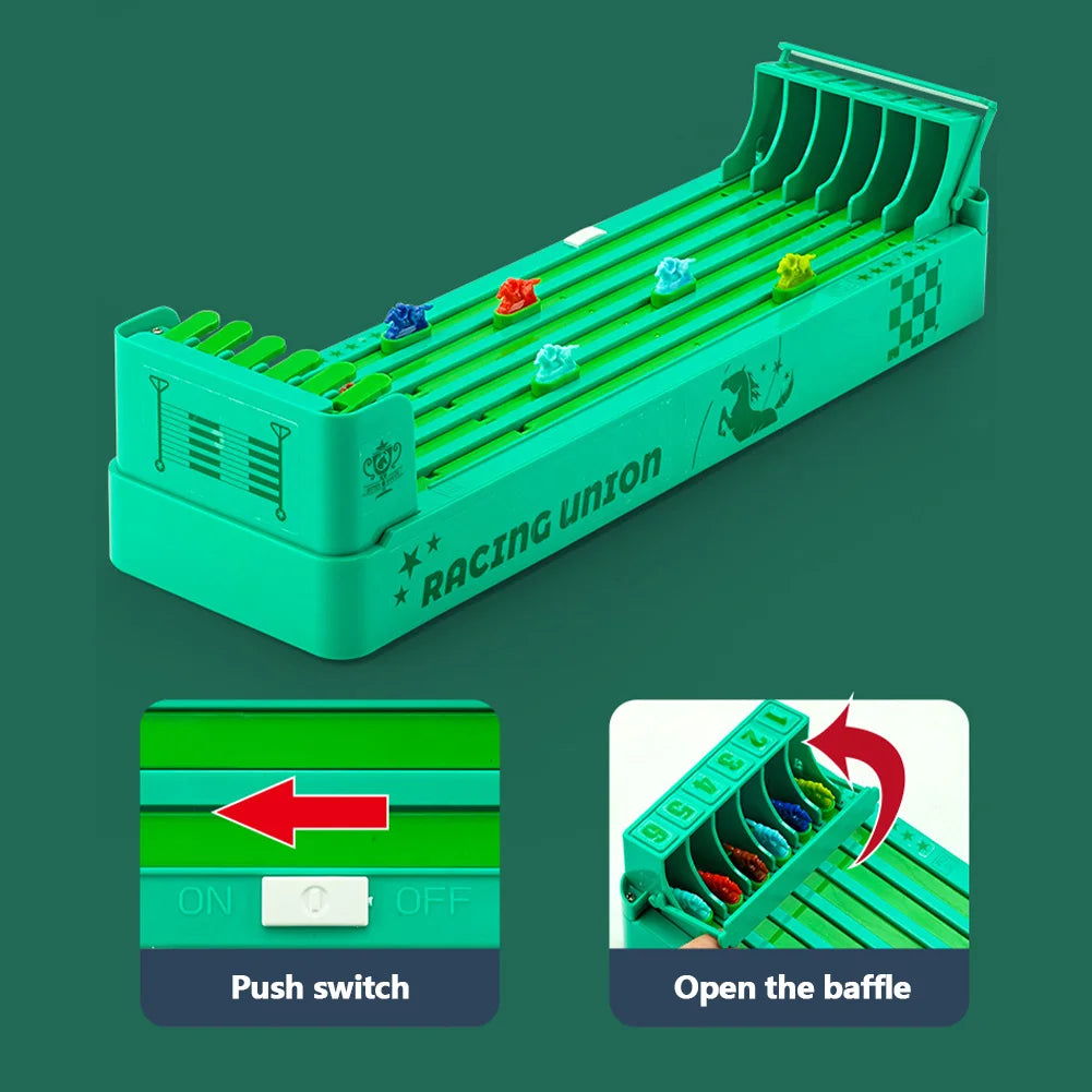 Classic Horse Racing Game Electronic Horse Race Board Game Battery Powered Horse Racing Machine Set