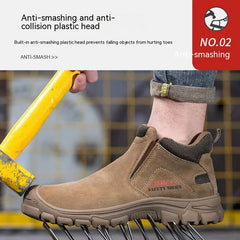 Work Shoes Anti-smash Anti-puncture Indestructible Shoes Protective Rubber Boots Industrial Shoes