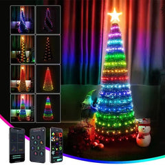 Smart App Control Fairy Light Outdoor RGB Bluetooth Christmas Tree String light