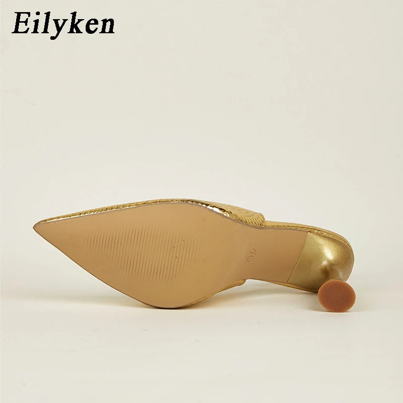 Eilyken New Spring Pointed Toe Women Pumps Gold Silver Party Ladies Sandals