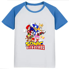 New Cartoon Cute Clothes Summer Kids Boys Sonic 2 T-shirt Printed short sleeve Baby Girls T-shirt Sonic Cotton Short Sleeve