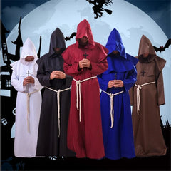 Ataullah Halloween Monk Wicca Cloak Robe For Men and Woman