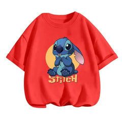 Boy Kids T Shirts Stitch Clothes Girl T-shirt Boys Trucksuit Children Sonic Short Sleeve Tops Summer Girls Top Clothing