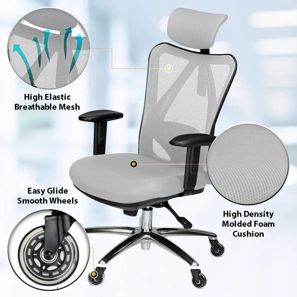 Office Chair with Lumbar Support and Rollerblade Wheels  Office Chairs