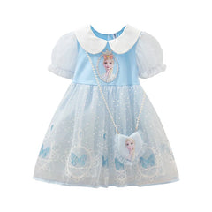 Disney Summer Kids Dress Clothes Baby Girls Dresses Frozen Elsa Anna Princess Party Costume