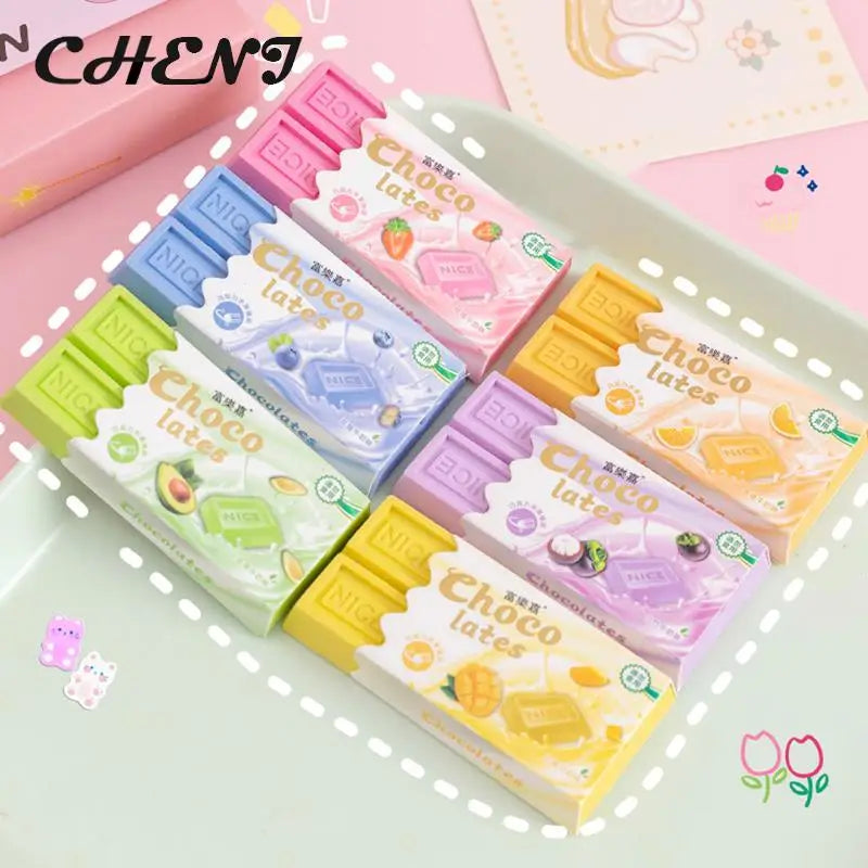 Cartoon Chocolate Design Eraser Kawaii Large Eraser Student Painting Writing Pencil Eraser