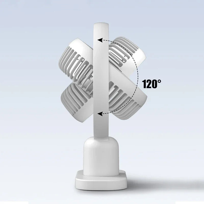 Mini USB Fan Portable Desk Fan with Light