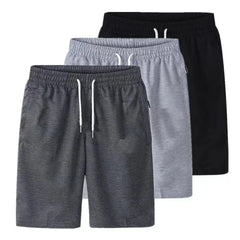 Mens Sports Pocket Solid Drawstring Board Trunk Beach Short Pants Shorts Summer Thin Trousers