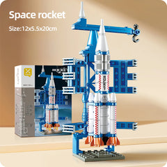 133pcs Space Exploration Rocket Building Toy and Control Tower Construction Kit