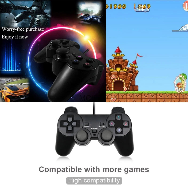 USB Wired Controller Game Joystic Gamepad Vibration Joystick For playstation  For WinXP/Win7/Win8/Win10 For PC Computer Laptop