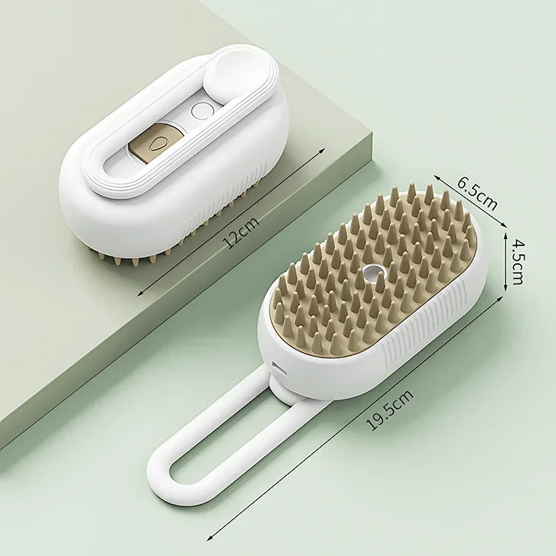 Pet Steam Brush Cat Dog Cleaning Steamy Spray Massage Beauty Comb 3 In 1 Hair Removal Grooming Supplies