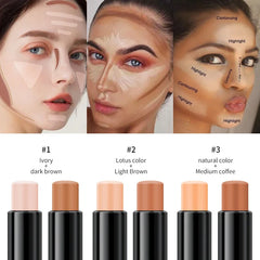 Double-headed Contour Stick Face Brown Bronzer Foundation Make Up Pen  Smooth Contour Shadow Highlight Concealer Cosmetics