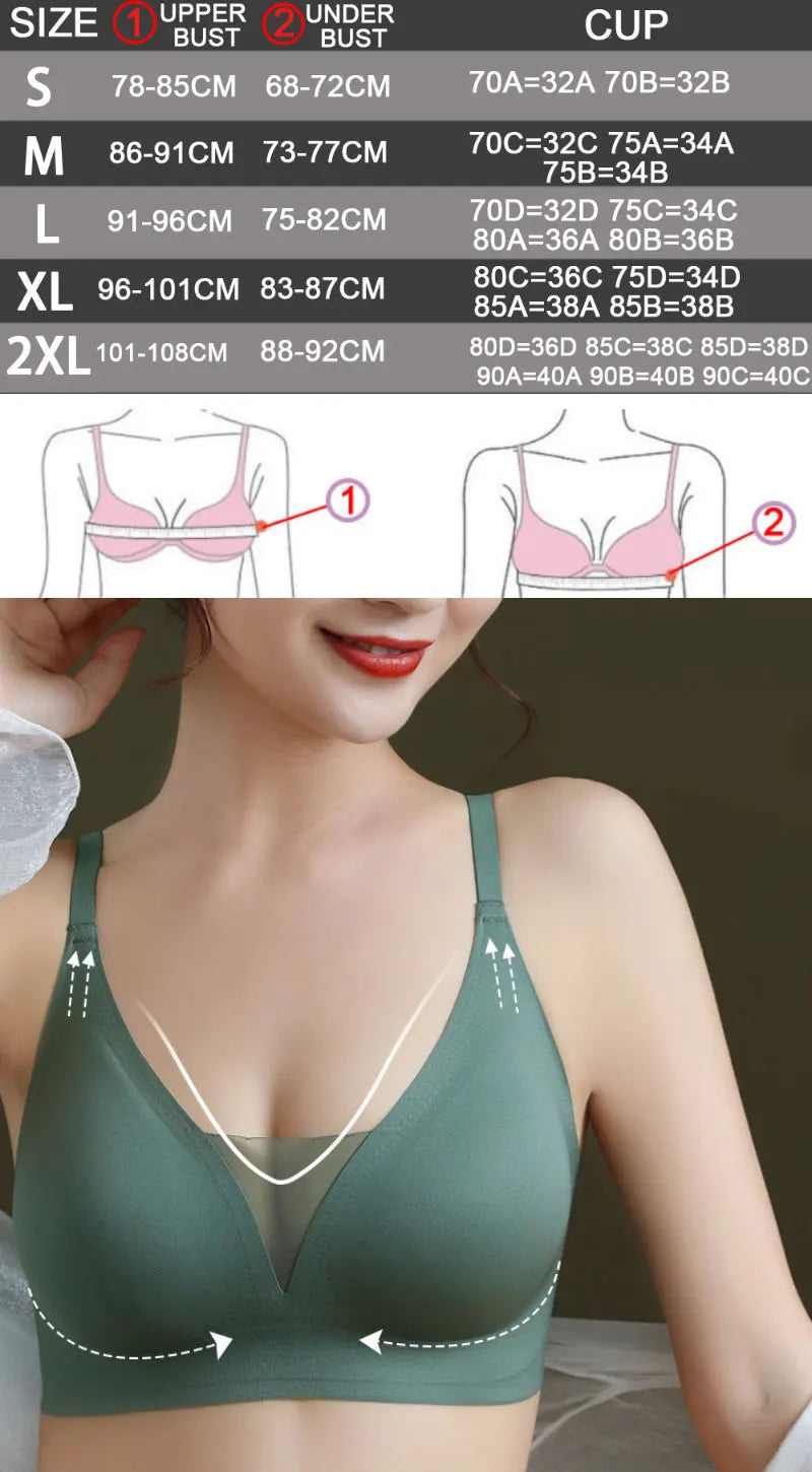 Bra Women Wirefree Bras Push Up Bralette Brassiere Soft Intimate Female Underwear