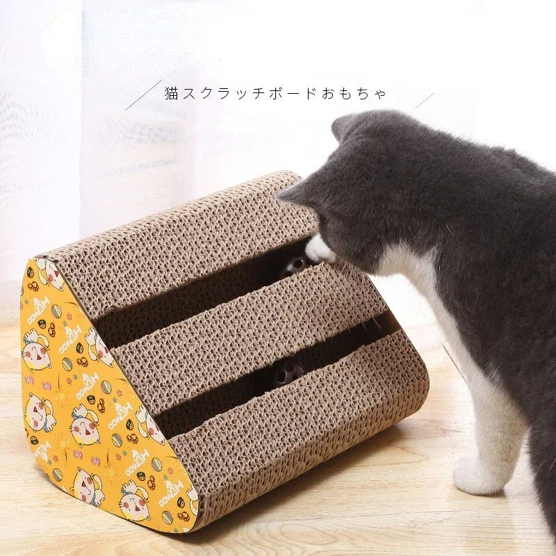 Pet Double Slot Triangle Cat Scratching Board