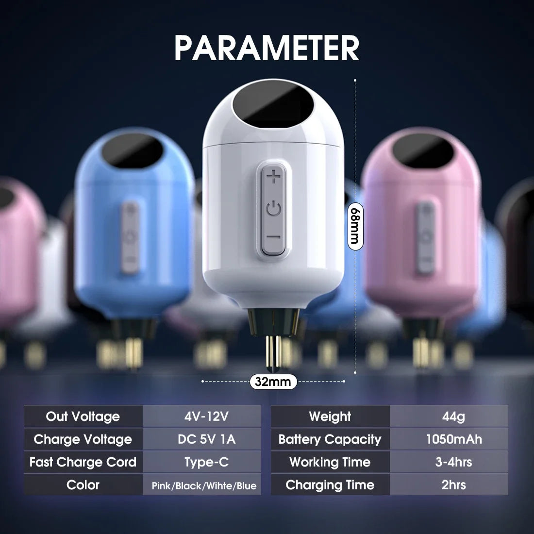 Mast Labs New LED Display Wireless Tattoo Battery Mastlabs Rechargeable For Permanent Makeup Rotary Machine Pen