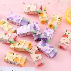 Fruit jelly scent cute creative cartoon eraser less crumbs student school supplies stationery