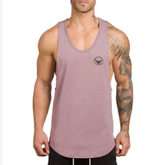 Cotton Singlets Canotte Bodybuilding Tank Top Men’s Fitness Sleeveless T-shirts Gym Clothing High Quality