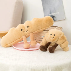 Cute Plush Toast Bread Pretzel Croissant Baguette Toy Stuffed Food Bread Soft Doll Kids Comfort Toys Birthday Gift