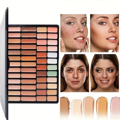 50 Shades Concealer Palette,High Coverage Contouring Cream,Tattoo And Dark Circles Cover-Up Nose Shadow,Face-Eye-Lip Base Makeup