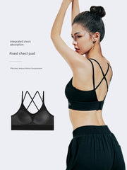 Cross Back High Waist Belly Contracting Anti-Curling Sports Intimates