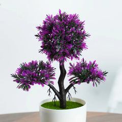 Green Artificial Plants Potted Bonsai Small Tree Plants Fake Flowers Potted Ornaments