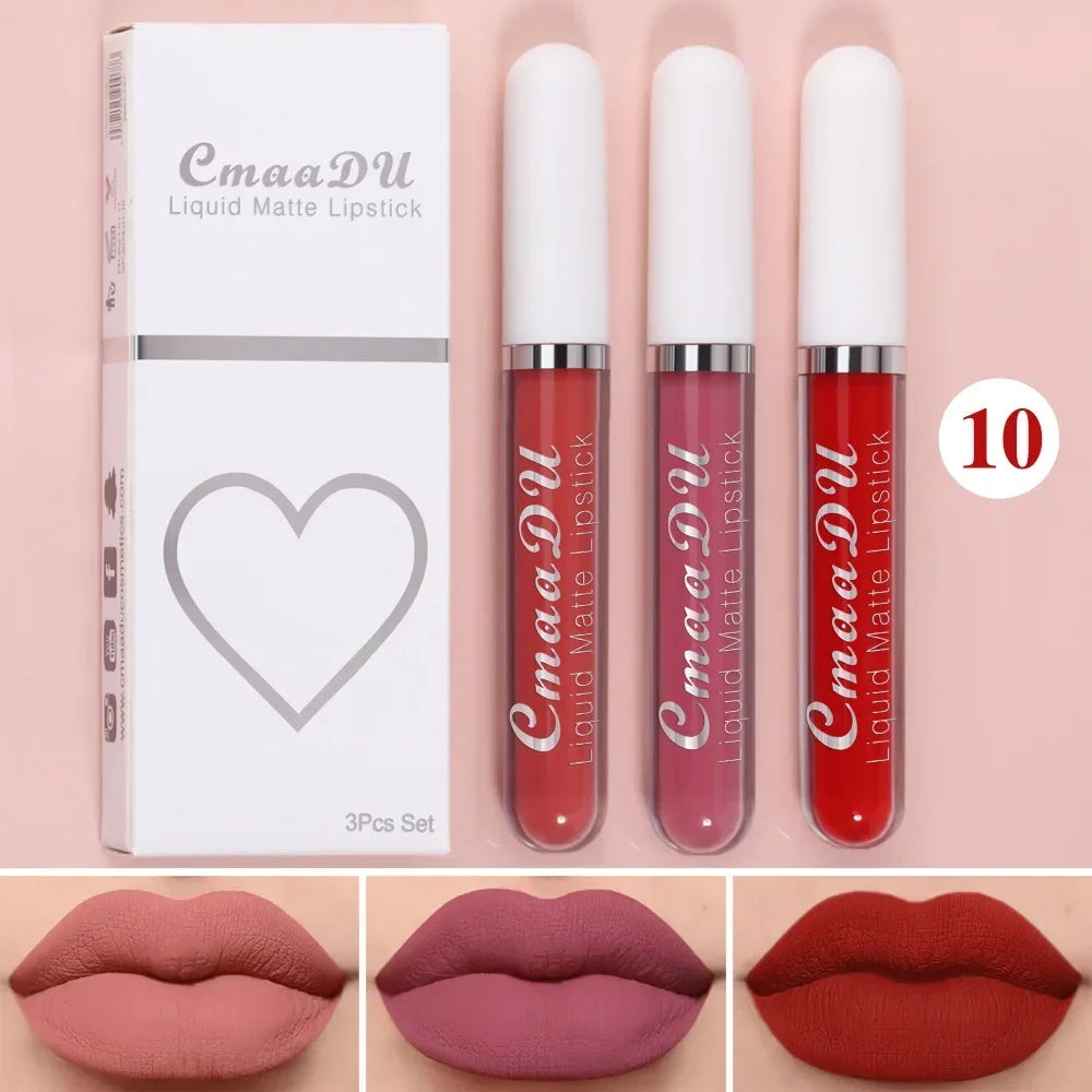 Waterproof Matte Nude Lip Gloss Brown Nude Pigment Dark Red Long Lasting Velvet Liquid Lipstick