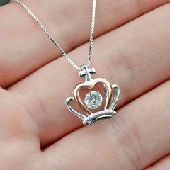 Trendy Creative Elegant Crown Pendant Necklace Decorative Accessories