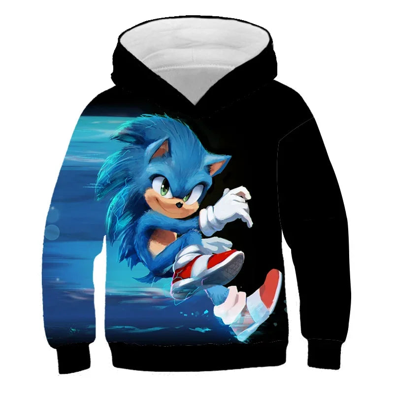 Children's Clothes Sonic Hoodie For Kids Boys and Girls 3D Printing Sweatshirt Loose Long Sleeve Spring Autumn Sonic Pullover