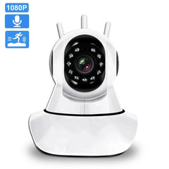 Infrared 360º Rotation 3 Antennas 3 Antennas Wifi Ip Camera Security Protection