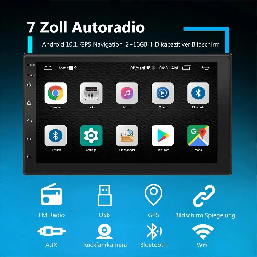 ESSGOO Car Radio 2 Din 7"/9"/10" Carplay Auto Android 13 Mp5 Universal WIFI GPS Car Radio Multimedia Video Player FM Car Stereo