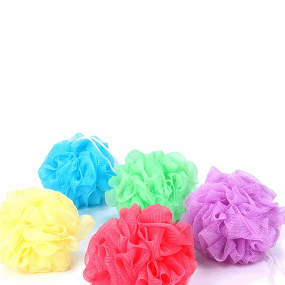 Mesh Bath Balls Sponge Pouf Body Scrubber Loufa Puff Scrubber Shower Sponge Loofahs Bath Shower Loofah