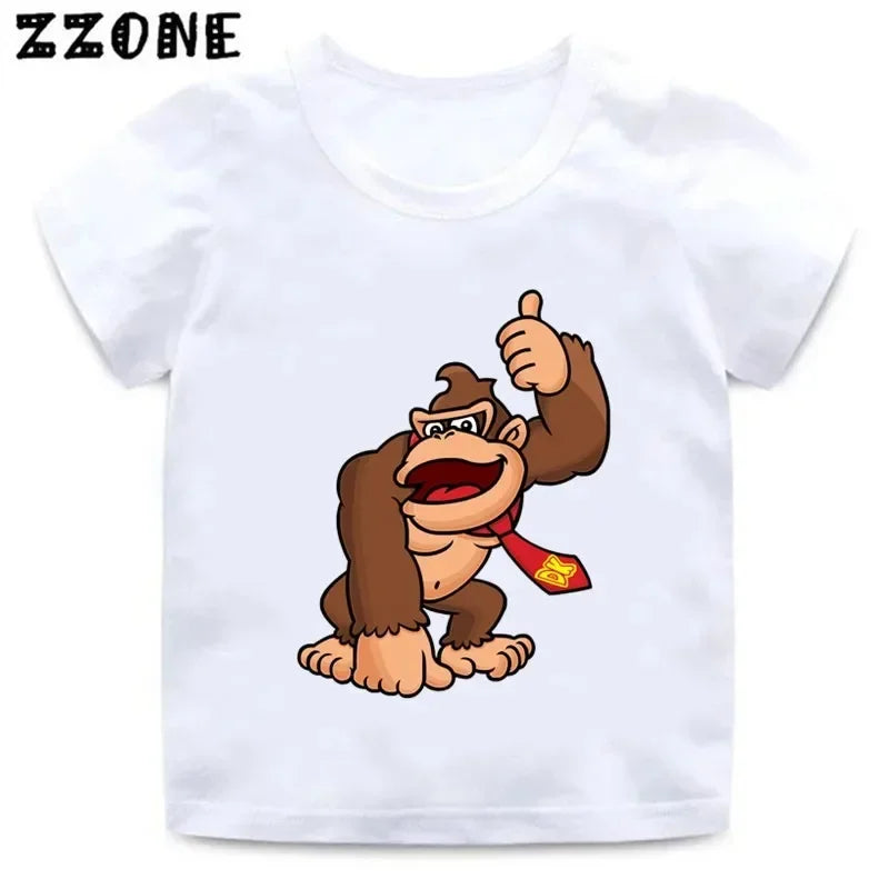 Donkey Kong Country Graphic Cartoon Kids T-Shirts