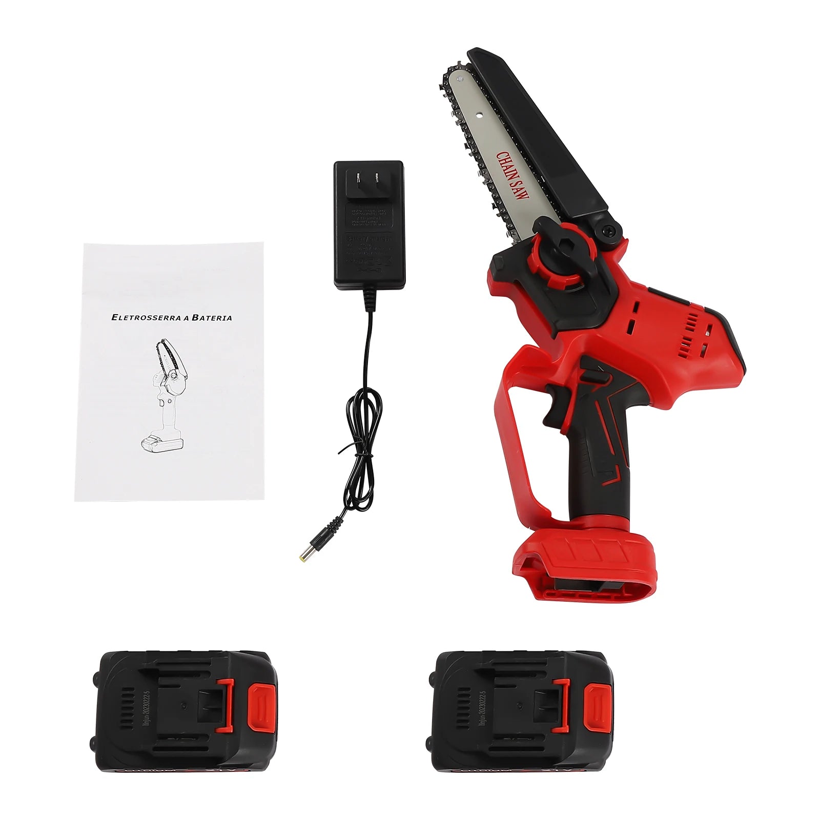 Electric Compact Portable Chainsaw Rechargeable Battery Powered Cutting Logging