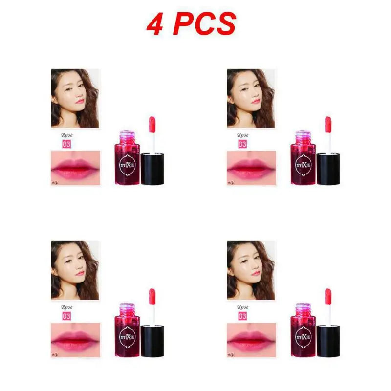 Women Makeup Waterproof Multifunction Lip Gloss Tint Dyeing Liquid Lipgloss Blusher