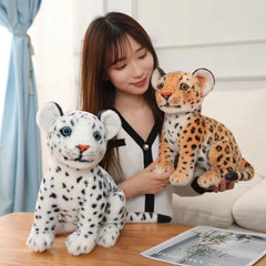 Lifelike Tiger Leopard Plush Toys Stuffed Soft Wild Animal Doll Snow Panther White Tiger Pillow Children Kids Birthday Gift