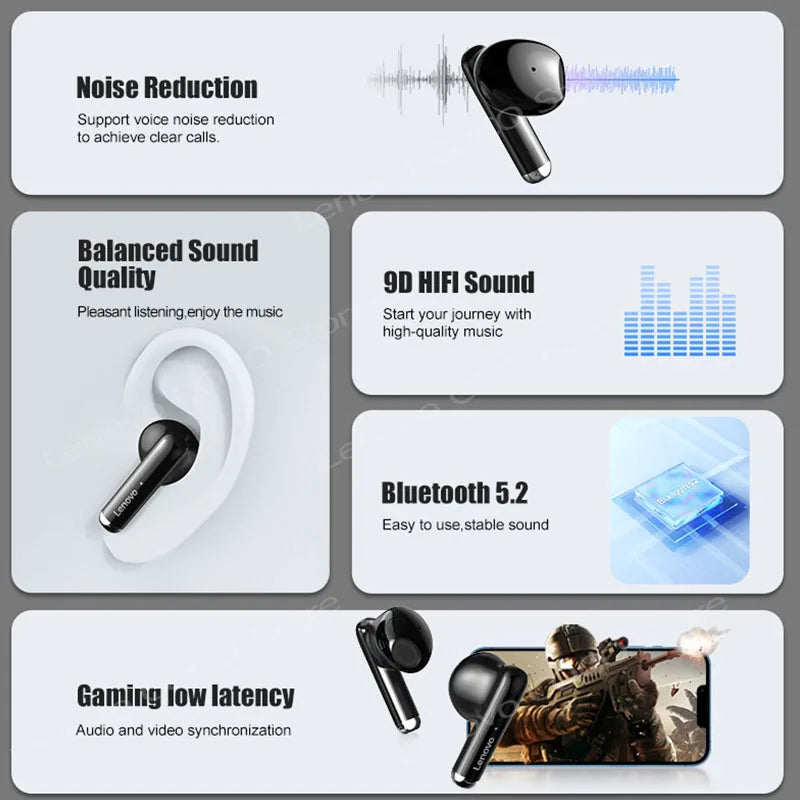 Lenovo XT81 Bluetooth Earphones Wireless Headphones