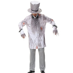 Men Bloody Walking Dead Scary Cosplay Adult Halloween Zombie Costumes Carnival Purim Parade Role Play Show Nightclub Party Dress