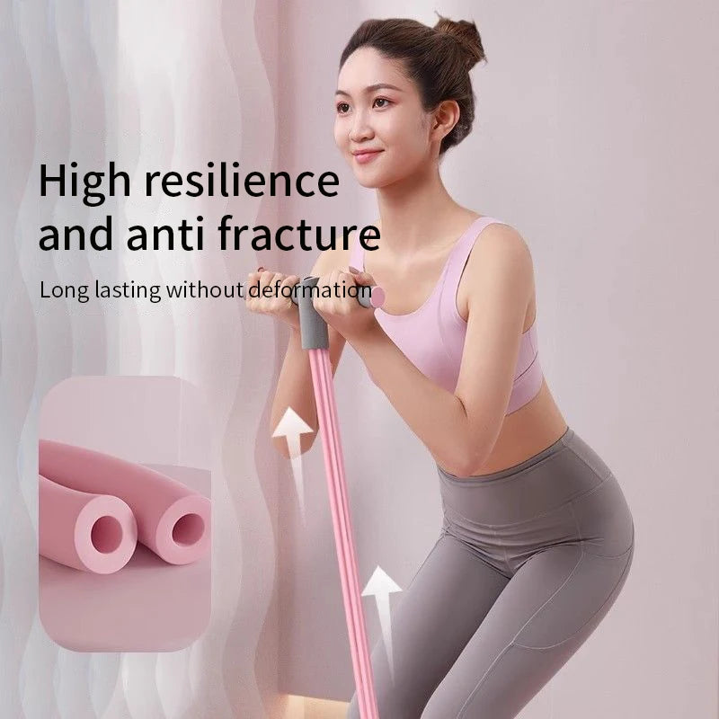 Resistance Bands 4/6-Tube Yoga Pedal Puller Resistance Band Elastic Pull Rope Fitness Equipment