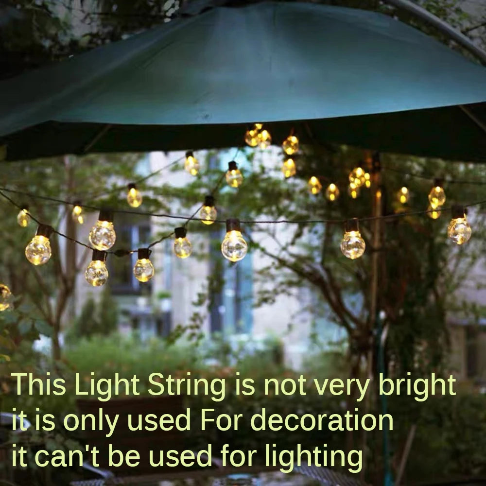 Outdoor String Light Solar LED Festoon Fairy Lights Street Garland