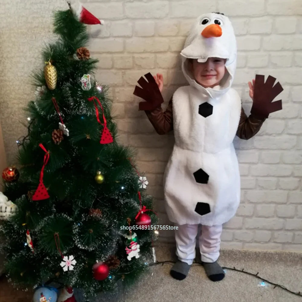 Disney Frozen Olaf Children Clothing Comfy Deluxe Plush Cute Snowman Baby Toddler Kids Costumes Halloween