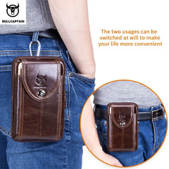 MEN'S Leather BELT WAIST Bag Military Fanny PACK Molle Small Money Phone WAIST PACK Bum Pouch PURSE