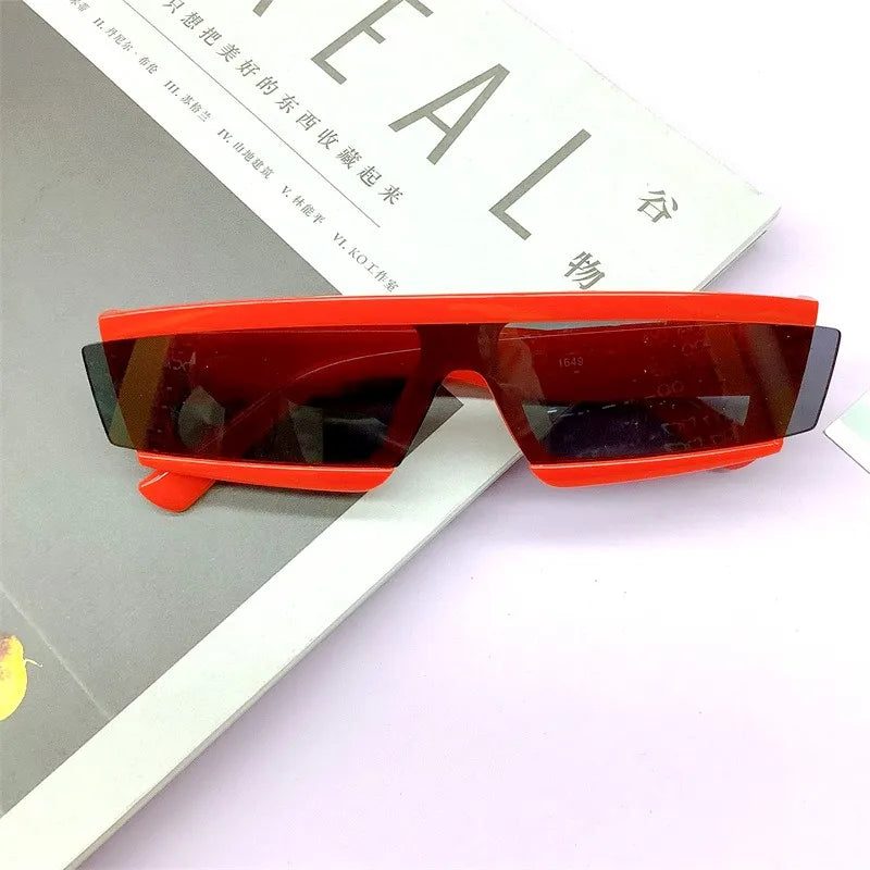 2023 Kids Fashion Sunglasses One-Piece Irregular Frame Sun Glasses Boys Girls Outdoor Traval Uv400 Protection Sunshade Goggles