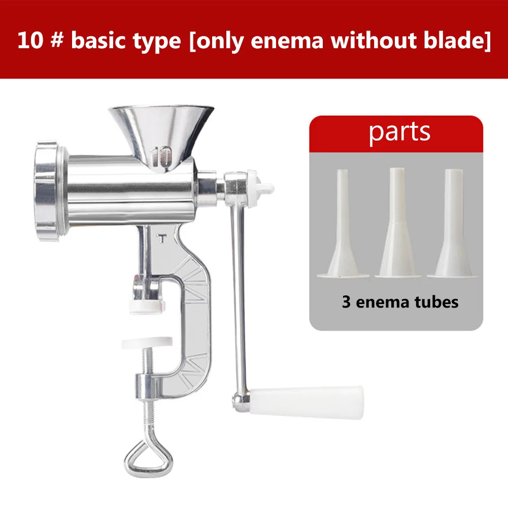 Manual Meat Grinder Aluminum Alloy Powerful Home Sausage Stuffer Hand Crank Kitchen Vegetable Chopper