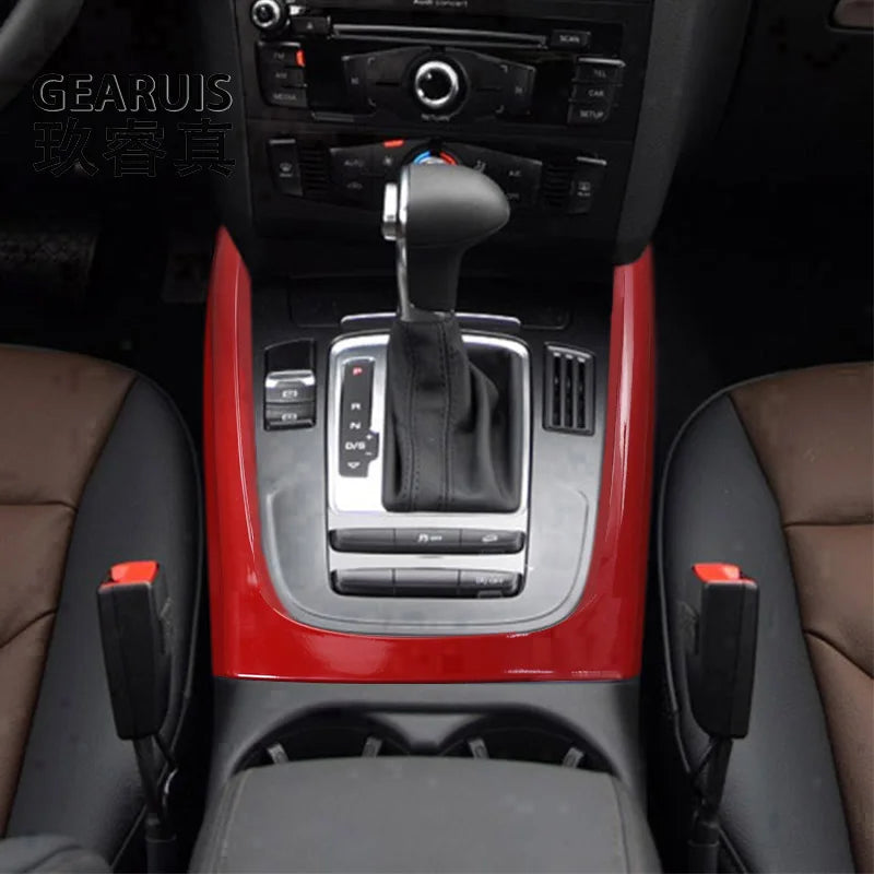 Center Console Gear Shift panel Frame Decoration Cover Trim For Audi Q5 8R 2009-2017 Car Styling Interior Modified Accessories