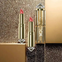 Matte Glitter Lipstick Pink Nude Matte Gliter Waterproof Kissproof Glitter Flip Lipstick