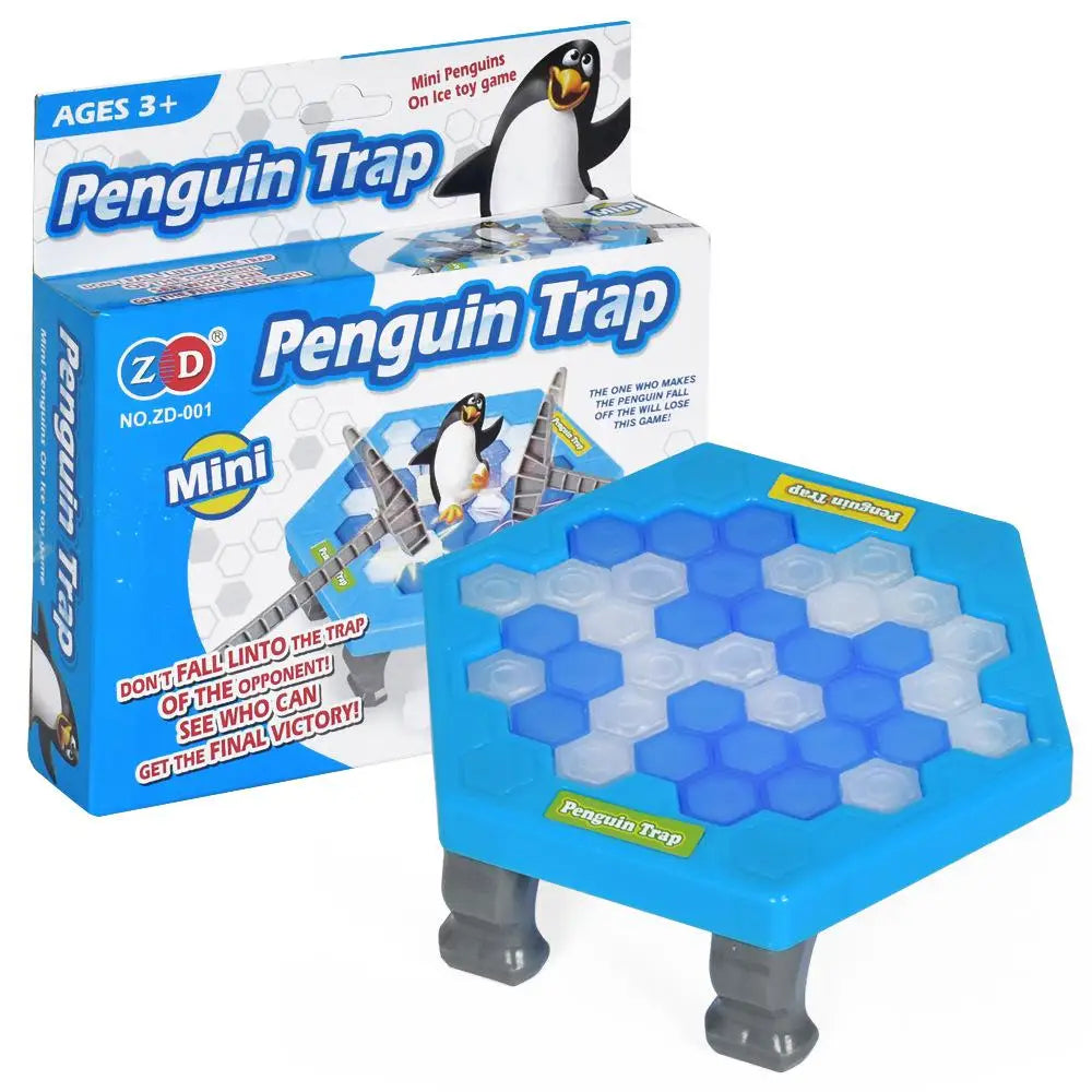 Puzzle Building Blocks Ice Breaking Save The Penguin Trap Board Family Desk Game Toy